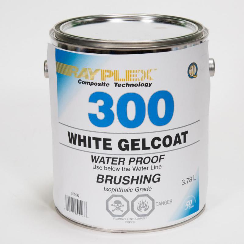 WHITE GELCOAT  BRUSHING  Contains UV Protectants ISO/NPG GRADE (No Wax) 3.78LT (1 us Gal) Water Proof use below the water line  